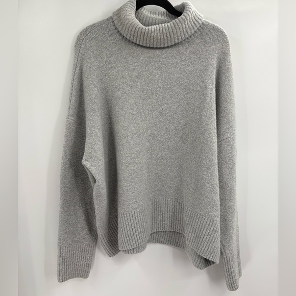 And Other Stories Turtle Neck Pullover Acrylic Grey Winter Sweater Size Large - Picture 1 of 15